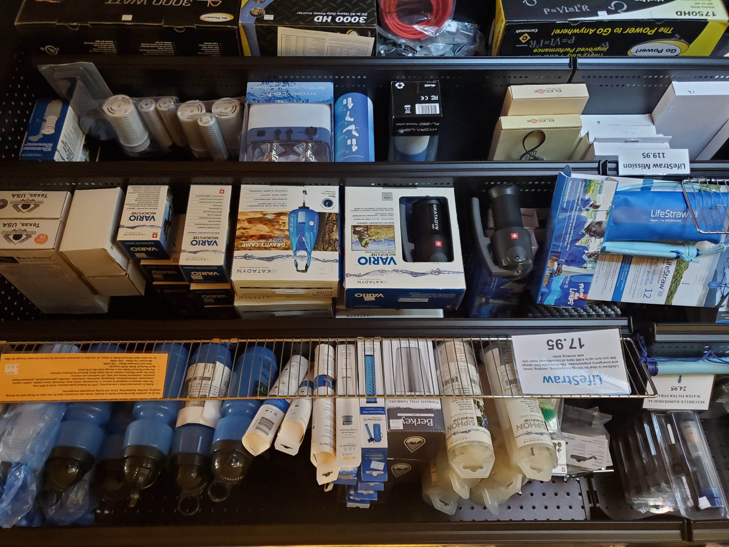 Flashlight Outlet stocks Berkey water filtration systems and Katadyn and Lifestraw products